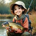 Isha with carp