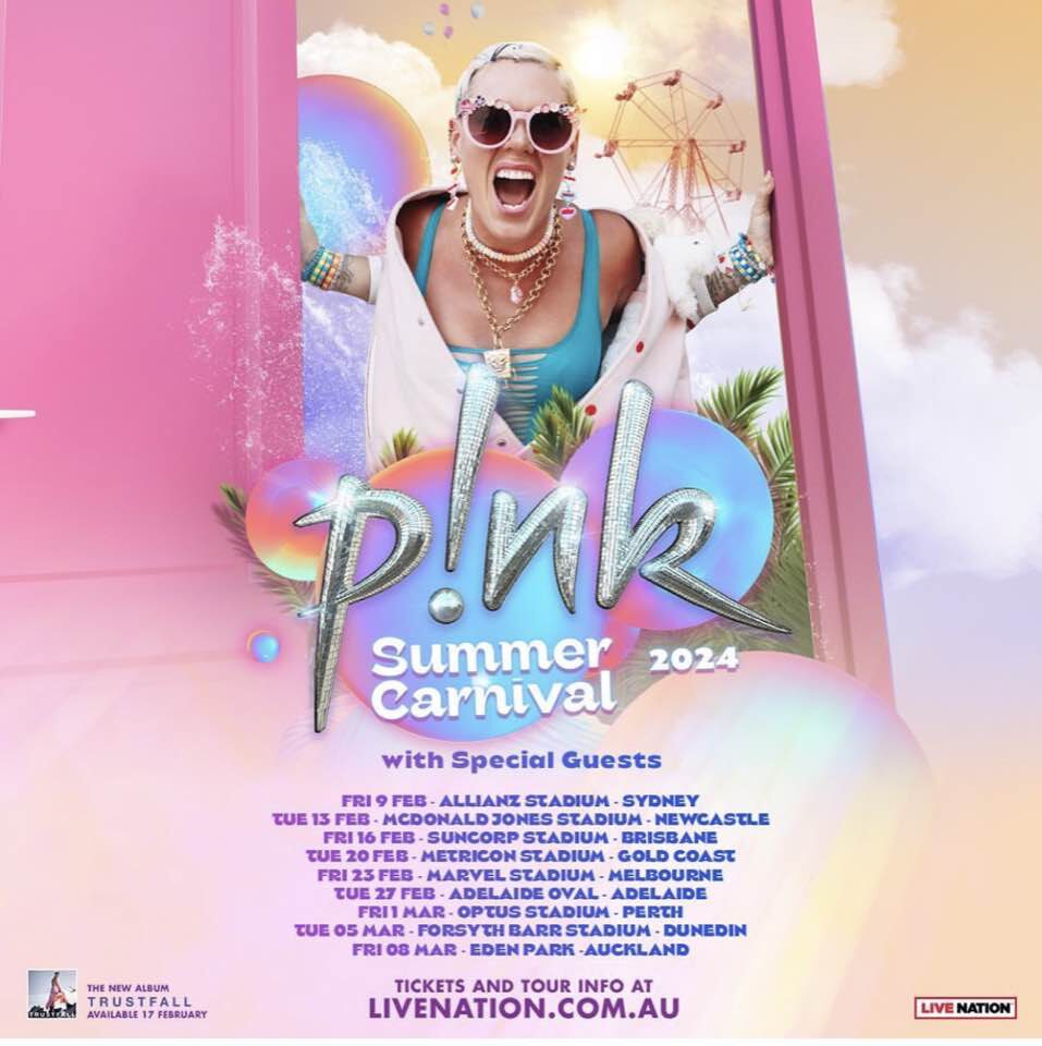 Pink Australia tour 2024Tickets will go on sale for general public on